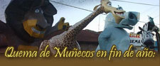 Quema de Mu&ntilde;ecos en fin de a&ntilde;o